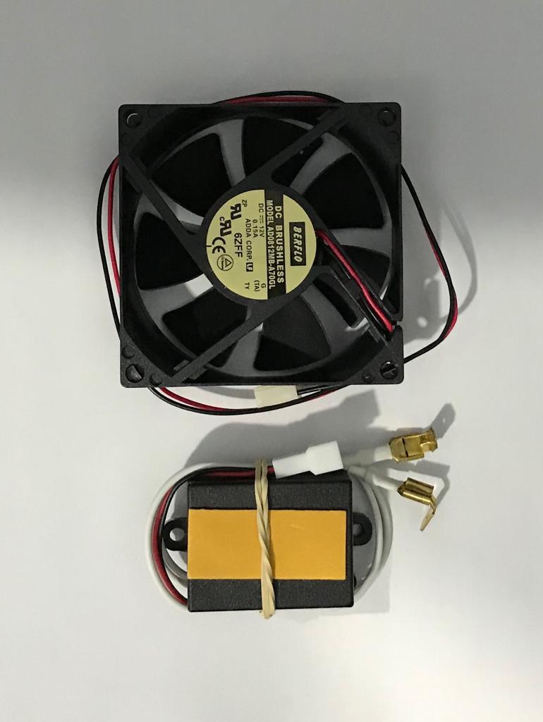 Micro Ventilador Cooler 12v 80x80x25mm Com Fonte para Purificador Soft Fit